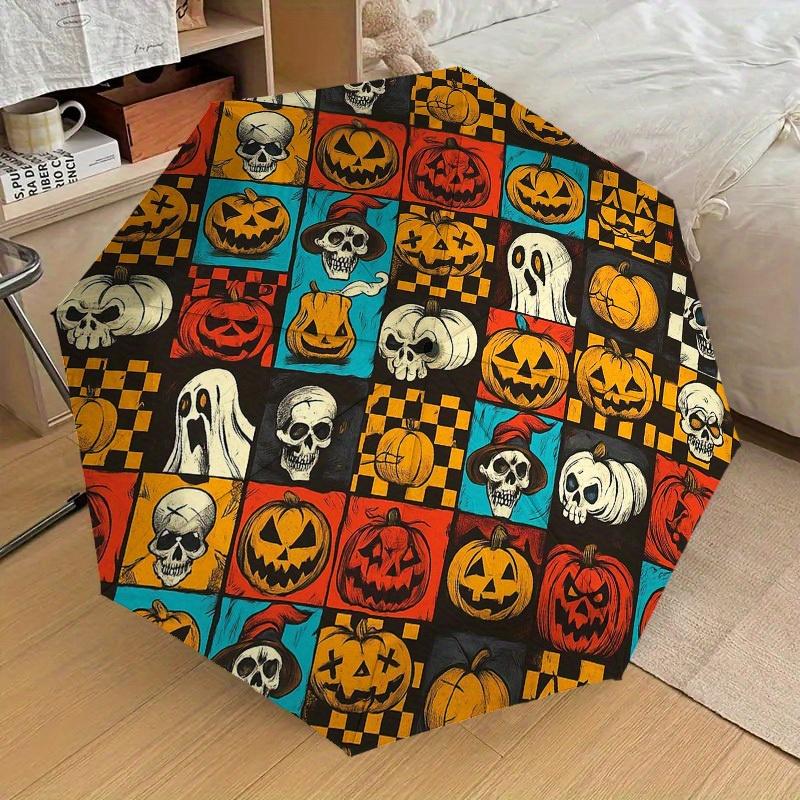 1pc Pumpkin, Skull Themed High-quality Umbrella,Automatic Opening and Closing Umbrella,Multi-functional Umbrella G0811399