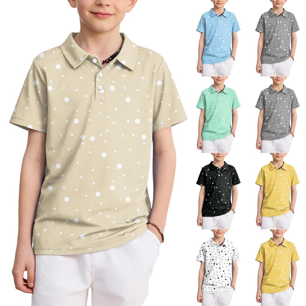 Chemise à Manches Courtes pour Enfants Chemises d'Uniforme Scolaire pour Garçons