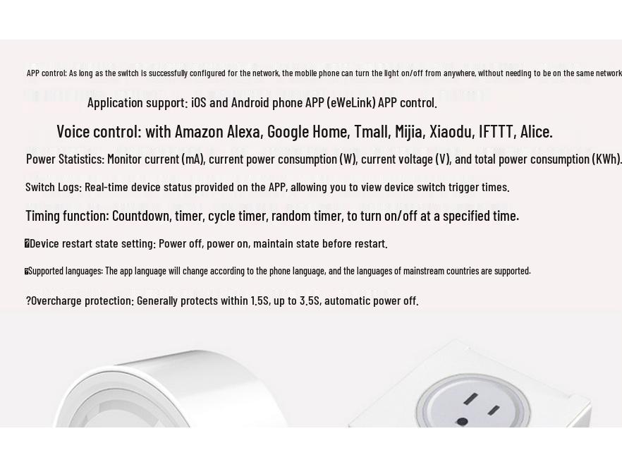 eWeLink Multi-Standard Smart Plug (US/UK/EU) WiFi-Compatible