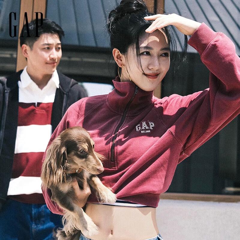 Gap Women's Logo Fleece Washed Loose Sweatshirt