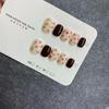Autumn/Winter High-End Handmade Floral Wearable Nails - Short, Elegant, Removable Design