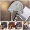 Acrylic Fibers Knitted Hooded Cap Double Side Winter Neckerchief Hat  Warmer