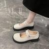 Scarpe in Pelle Nere e Bianche Stile Giapponese per Studenti - Adatte per Uniformi Scolastiche e Esibizioni Corali