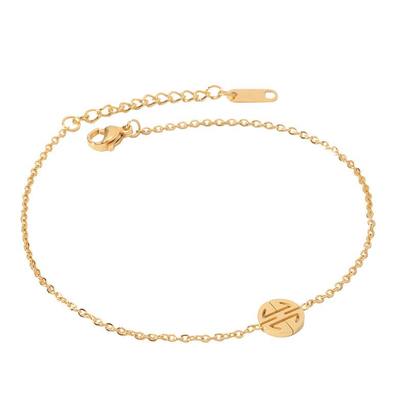 

Браслет на щиколотку бренда Xiaofu, женский, простой, круглый, не выцветающий, ювелирный, можно снимать в душе