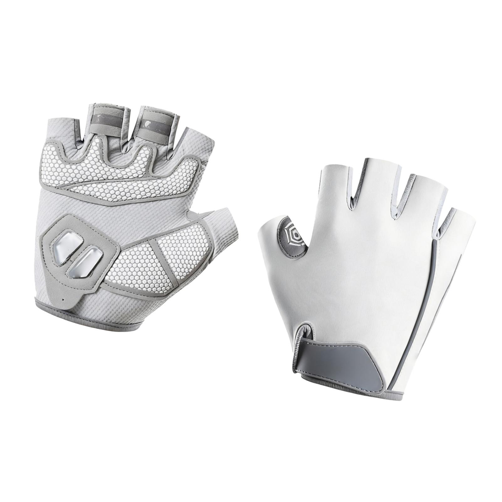 Workout Gloves Breathable Anti Slip Shock Absorption Liquid Silicone Polyester Fiber Half Finger Exercise Gloves for
