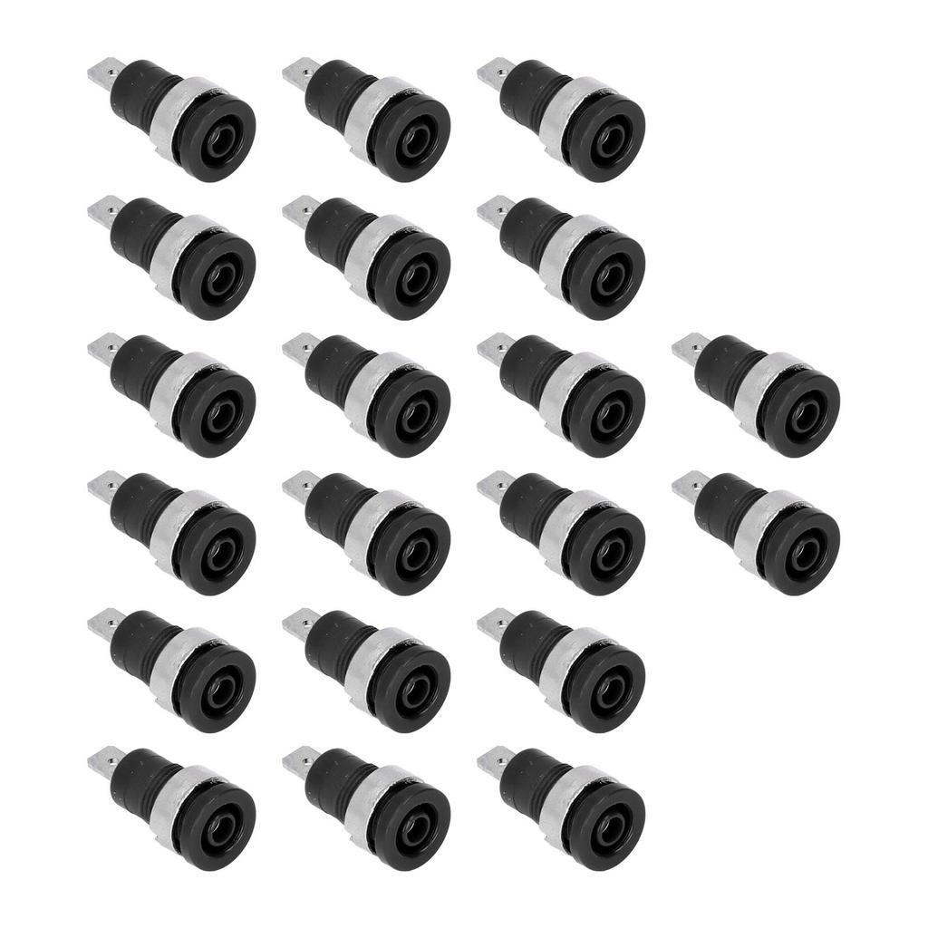 20Pcs Banana Socket 4mm Strong Connectivity Corrosion Resistance Good Performance Electrical Test Accessories