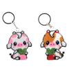 2/5Pcs Cartoon Animal Beadwork Embroidery Keychain Craft Handmade Beads Cross Stitch Keyring Kit for Beginners