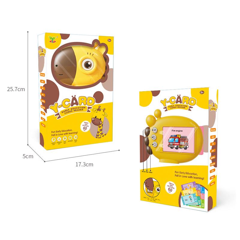 Bilingual Educational Flashcards Reader: Early Learning and Cognitive Development Toy for Children