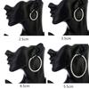 Elegant Big Circle Round Hoop Earrings Women Rhinestone Inlaid Wedding Jewelry