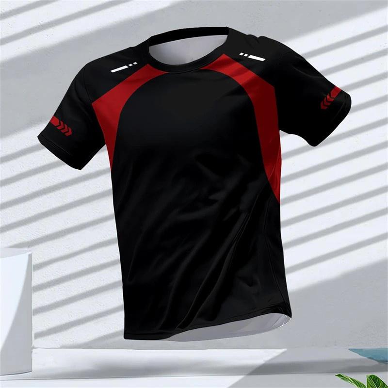 2026 New 3D Printing Hot-Selling Outdoor Running Sports Breathable Quick-Drying Fitness Clothes Casual Wear Round Neck T-Shirt