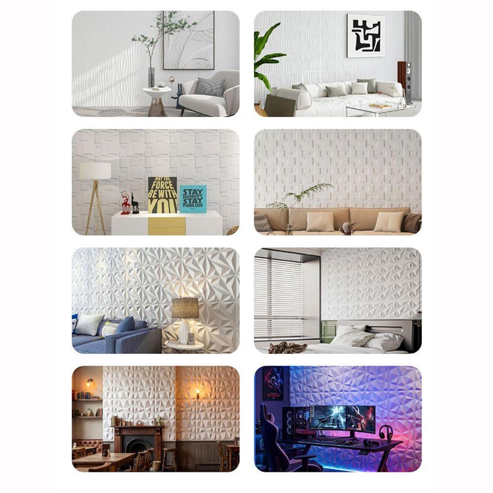 White Wall Sticker Multi Pattern Wall Paper Durable Wall Panel Hotel Restaurant