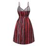 Women Dresses 2025 Summer Sleeveless Strap Dress Sexy V-Neck Striped Women Dress J878
