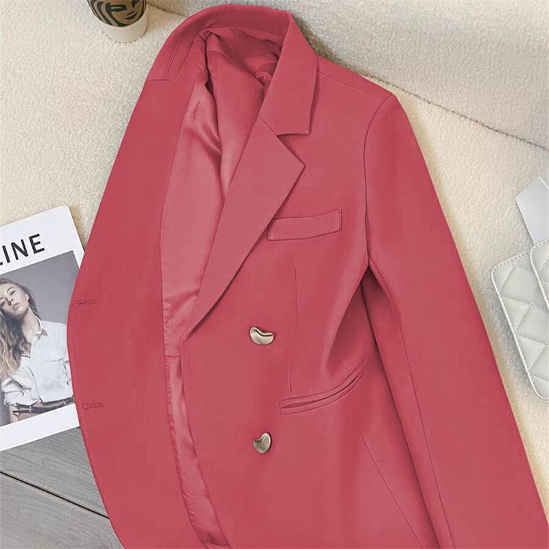 2025 Women's High-End British Style Gray Suit Jacket - French Textured, Fashionable, Small Suit for Spring & Autumn