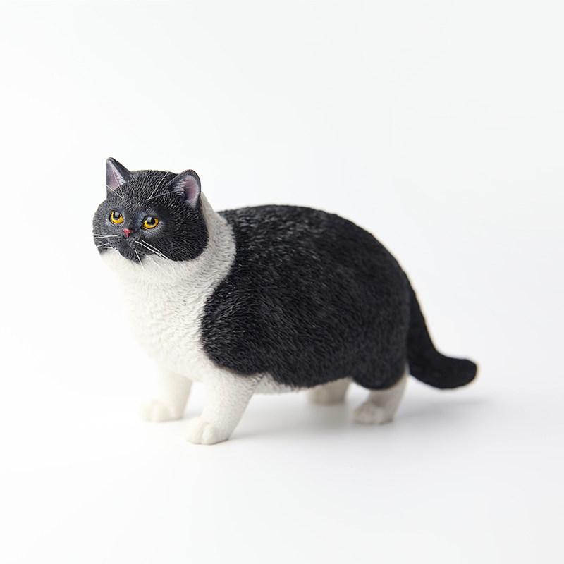 Simulated Siamese Cat Doll Resin Handicraft Simulated Animal Sculpture Cute Fat Cat Decorative Figurines Home Decoration