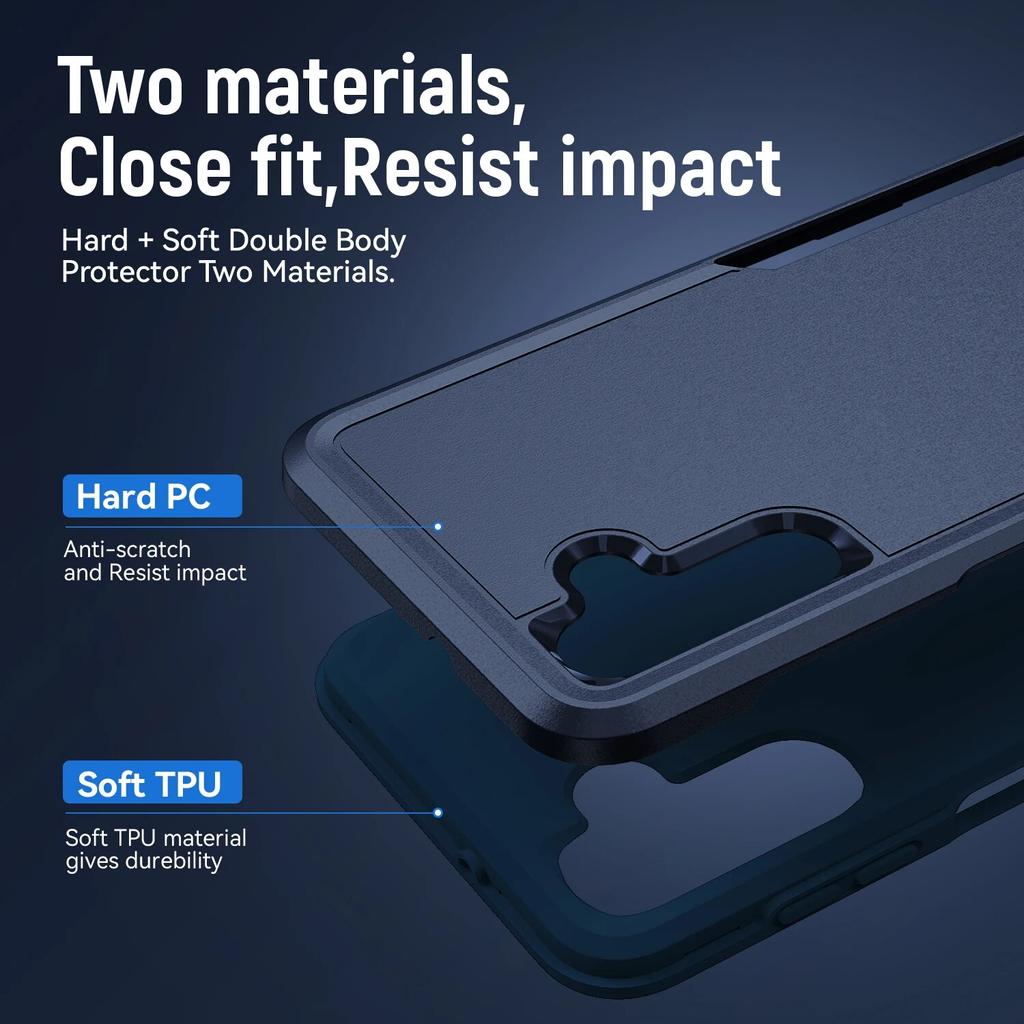 Fallschutz Anti-Rutsch-Handyhülle für Samsung Galaxy S24 Plus S23 FE 5G S22 Ultra S21 S20 Dual Layer Back Cover Funda