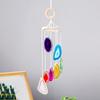 Natural Crystal Agate Windchime Reiki Healing Gemstones Pendant Crystal Wind Chime Home Garden Wall Room Ornament Decor