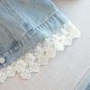 Women's Lace Trim Denim Vest