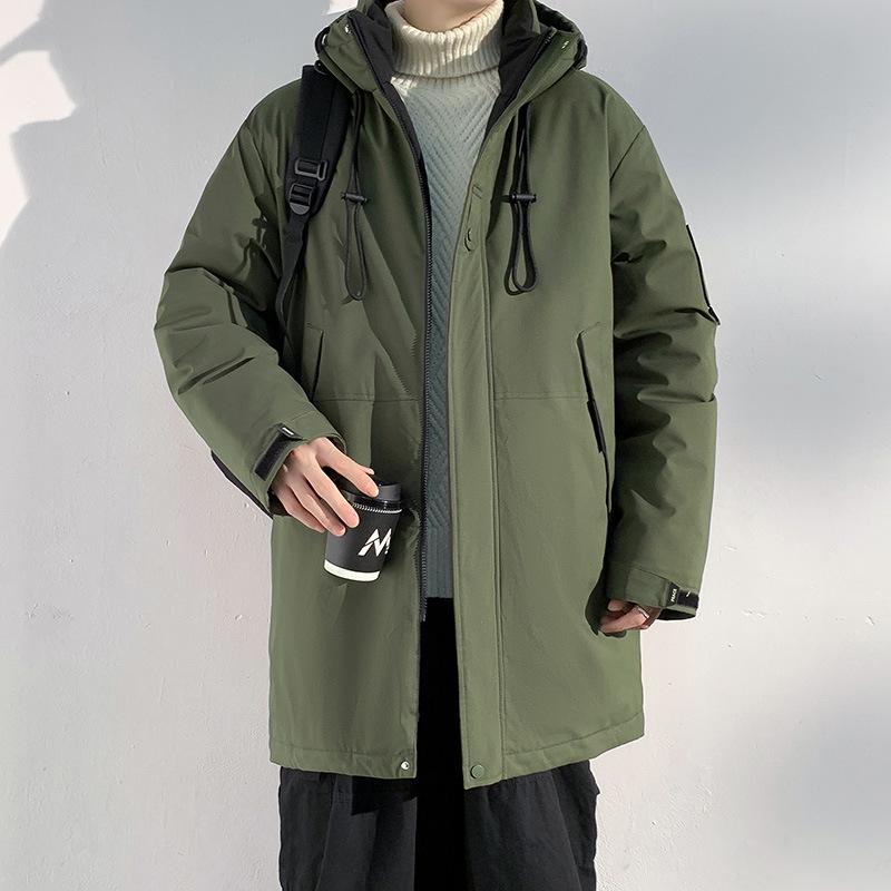 Men's Warm Plush Hooded Cotton Jacket for Winter Outdoor Sports & Mountaineering