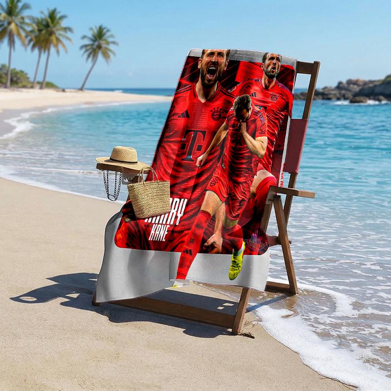 Harry Kane Fashion Beach Towel: Ideal for Summer Adventures Soft, Absorbent and Quick Drying Suitable for Swimming and Bathing