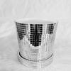 Glass Mirror Shining Ceramic Planter Pot Daily Decoration Disco Ball Planter Pot With Drainage Hole