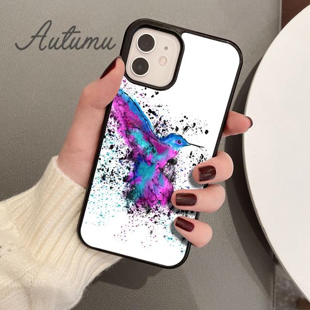 Hummingbird Phone Case for iPhone 11 12 13 14 Pro Max Mini X XR XS SE 2020 6S 7 8 Plus Samsung Galaxy S21 S22 Cover Shell Coque