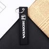 Canvas Car Logo Keychain Keyring Pendant For Honda Civic Xrv CRV City Accord Fit Jazz Insight Pilot Odyssey Passport Shuttle HRV EB1