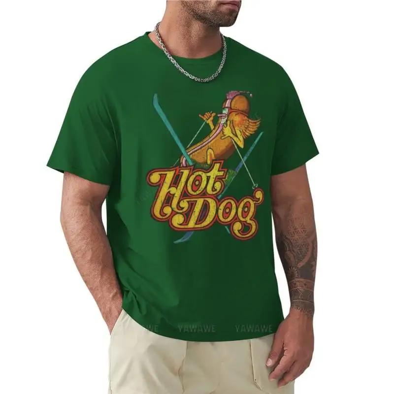 cotton tshirt black Hot Dog Skier 1974 TShirt heavyweight t shirts Short sleeve tee t shirt men summer male top teeshirt