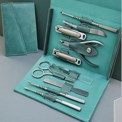 Nail Art 10-Piece Set: Gray Nail & Foot Clippers, Cuticle Clippers, Ingrown Toenail Pliers, Foot Care Tools