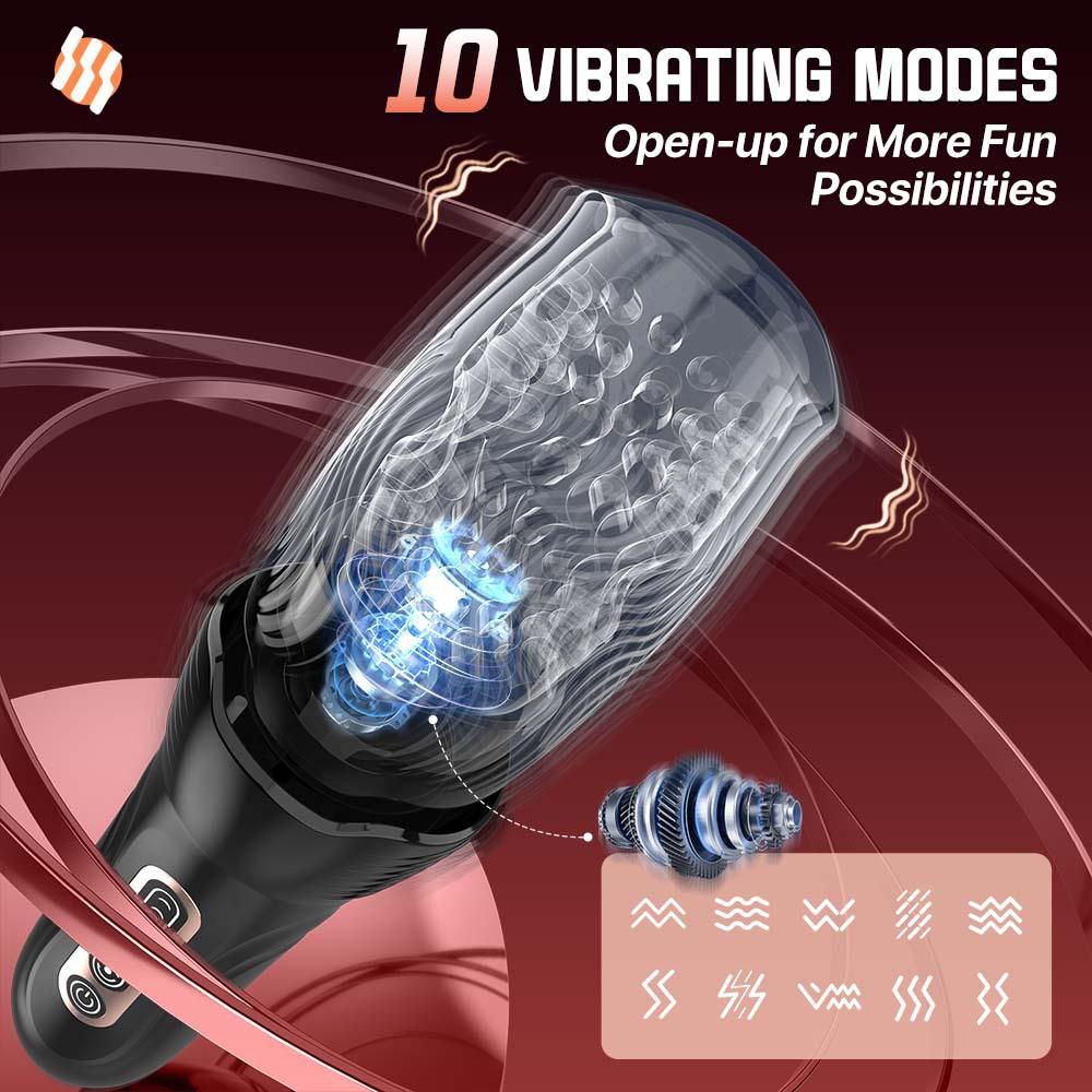 Automatyczny Masturbator Męski, Zabawka Seksualna dla Mężczyzn Sterowana Aplikacją, 5 Trybów Ruchów Posuwistych i Rotacyjnych oraz 10 Trybów Wibracji, Zabawki dla Dorosłych, Zabawki Seksualne dla Mężczyzn