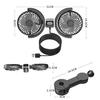 PhyiFlbey Car Fan, Back Seat Fan with USB Charging, Dual-Headed Car Fan, Low Noise, Powerful, 5-Blade Design, 3-Level Airflow Adjustment, 360-Degree A