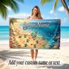 Octopus Sea Life Theme Soft Beach Towel Personalized Custom Name Text Towel Portable for Beach Pool Travel