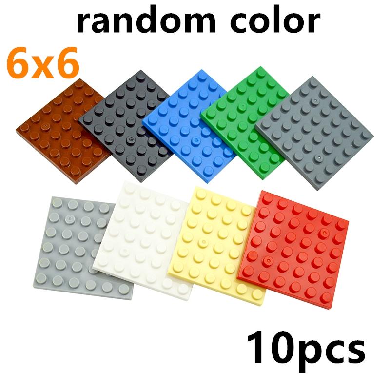 10Pcs DIY Thin Plate 3958 Classic Building Blocks 6x6 Dots Figures Educational Creative Parts Compatible Bricks Leduo Kid Toys