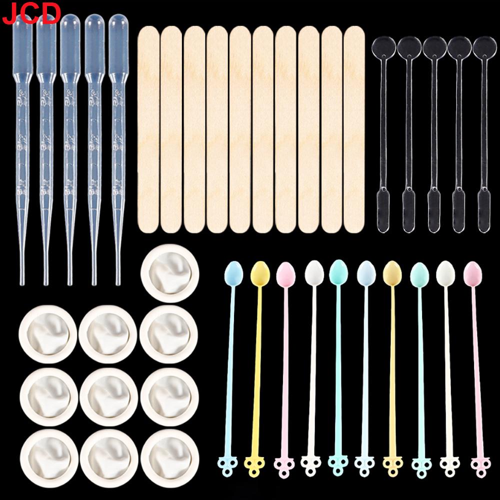 

JCD DIY Crystal Clear Epoxy Tools Dispensing Mixing Stirrer Dropper Measuring Cup Useful Resin Crafts Making Material Pack