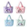 Colorful Plush Handbag Backpack: Versatile Travel Lunch Bag & Toy Storage