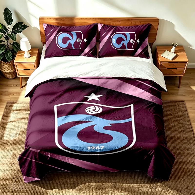Trabzonspor (5) 3pc set suitable for master bedrooms soft and comfortable an ideal gift for family and friends Includes one duvet cover and two pillow