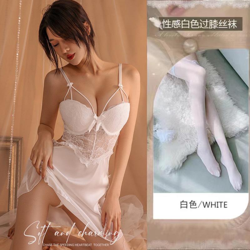 Sexy lingerie sexy lace section uniform seduction perspective passion pure lust nightdress suit