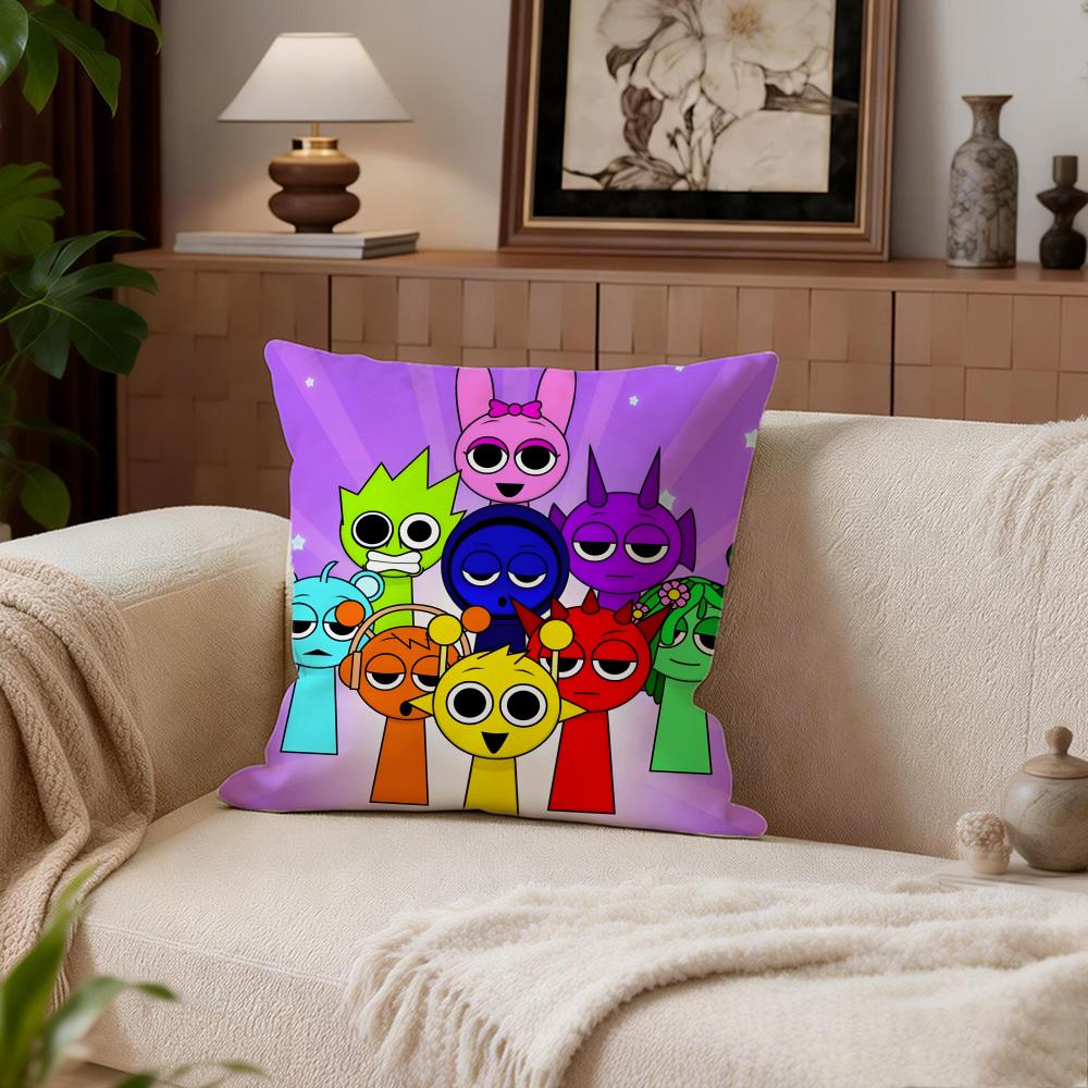 

Funny Sprunki Cushion Cover Cushion Cover Set 4Pcs 50x50 45x45 40x40 Pillowcase Decorative Sofa Home Decor 30X30cm
