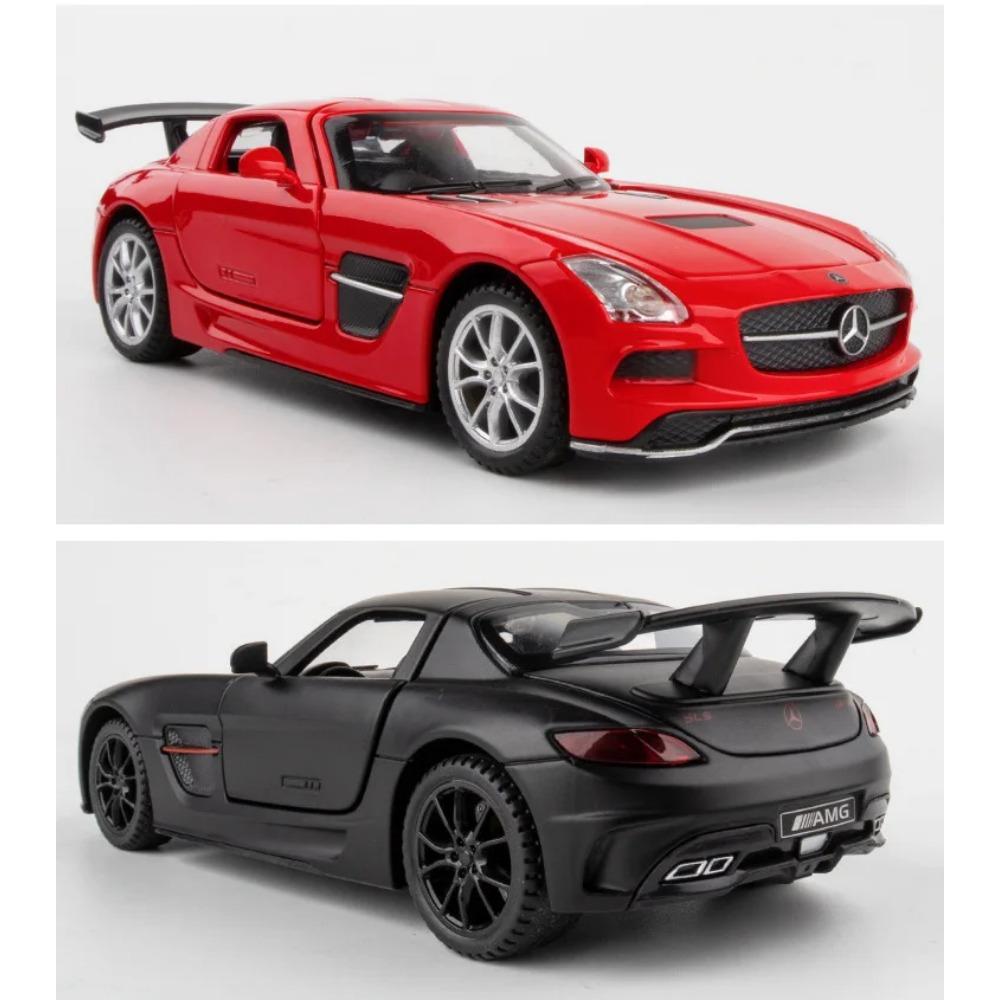 1/32 Scale Benz SLS AMG Super Sports Car Alloy Diecast Model Car Simulation Modle Car Collect Decorations Gift Box for Friend
