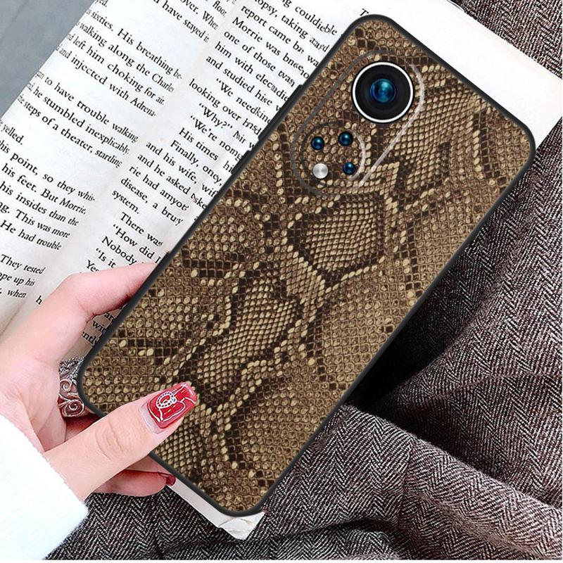 Snake Skin Texture Case For Honor Magic 8 6 7 Lite Honor 400 200 Pro 50 70 90 X8c X8b X9a X9c X9b X9d Win Cover