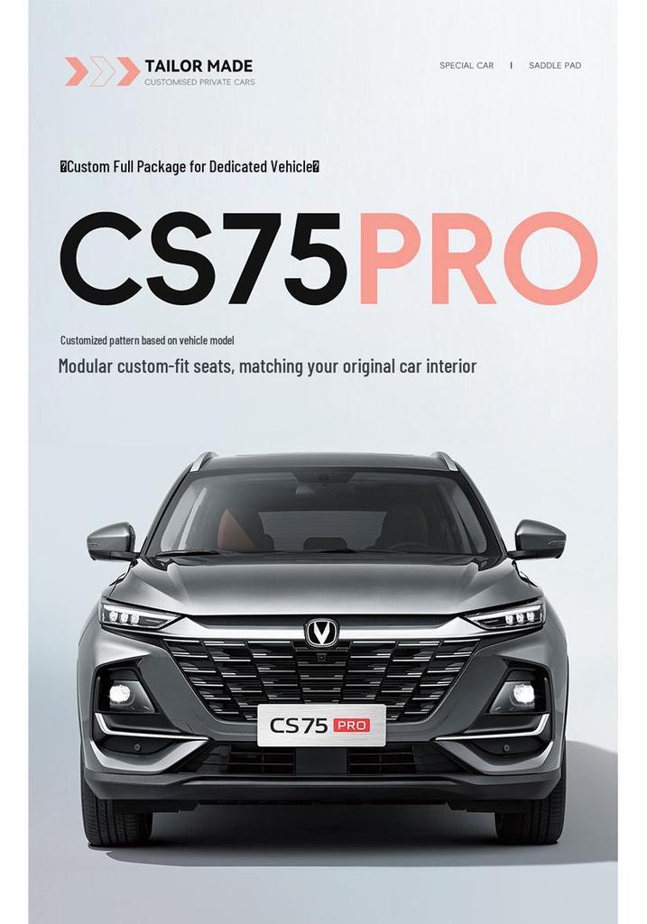 2025 CS75PRO Custom Car Seat Covers: Perforated Leather, Wear-Resistant, Full Coverage.