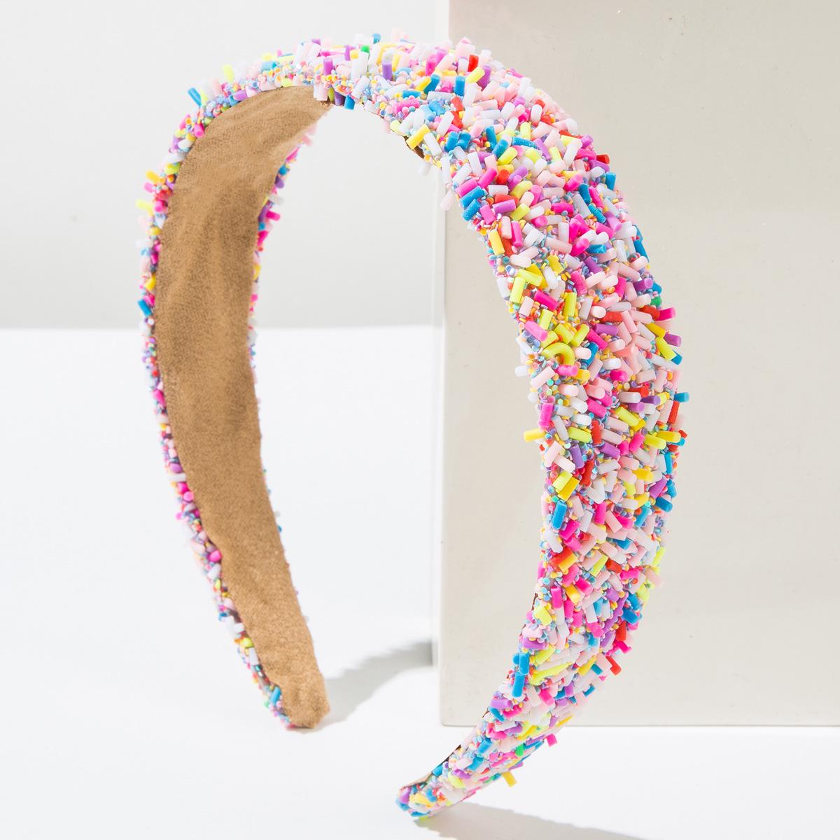 

Модная цветная повязка на голову с широкими полями для женщин - универсальный аксессуар для волос Dopamine красный