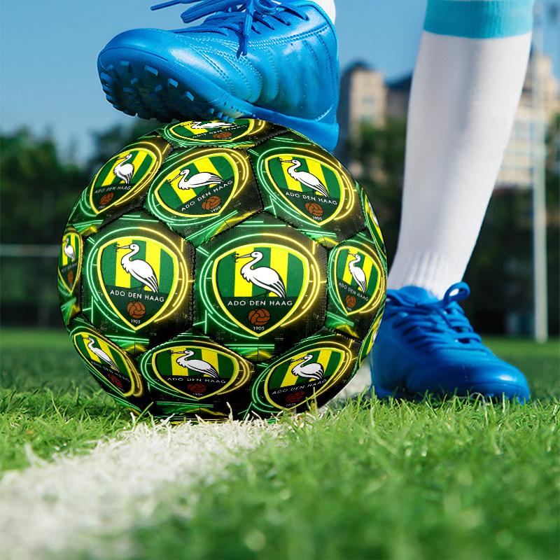 ADO Den Haag Print Size 5 Soccer Ball, PU Wear Resistant Football for Match Training and Daily Practice, Birthday Gift for Soccer Fans
