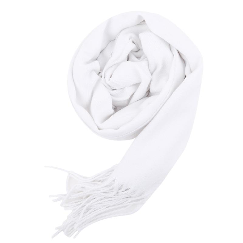 33*174cm Autumn And Winter Solid Color Imitation Cashmere Scarf Monochrome Thickened Long Men And Women Tassel Shawl Warm Scarf