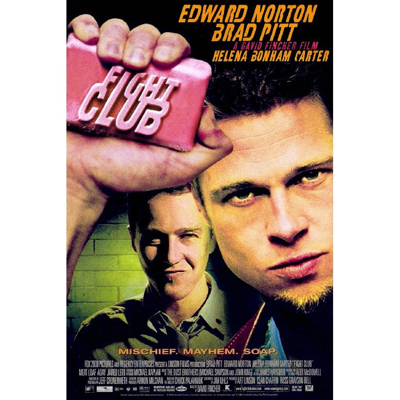 JIONK Fight Club Movie Poster Print 24X36 Inch (Style 2)