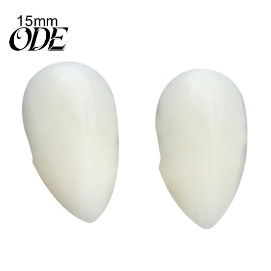 2 pezzi 13/15/17/19mm Halloween finti denti da vampiro zanne protesi Prop decorazioni per feste