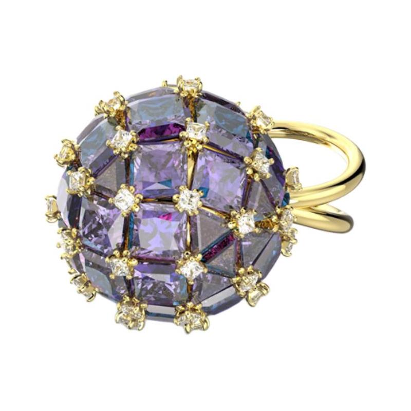 Swarovski Curiosa personalized mixed-cut gold-plated, zirconia necklace for women Purple 52