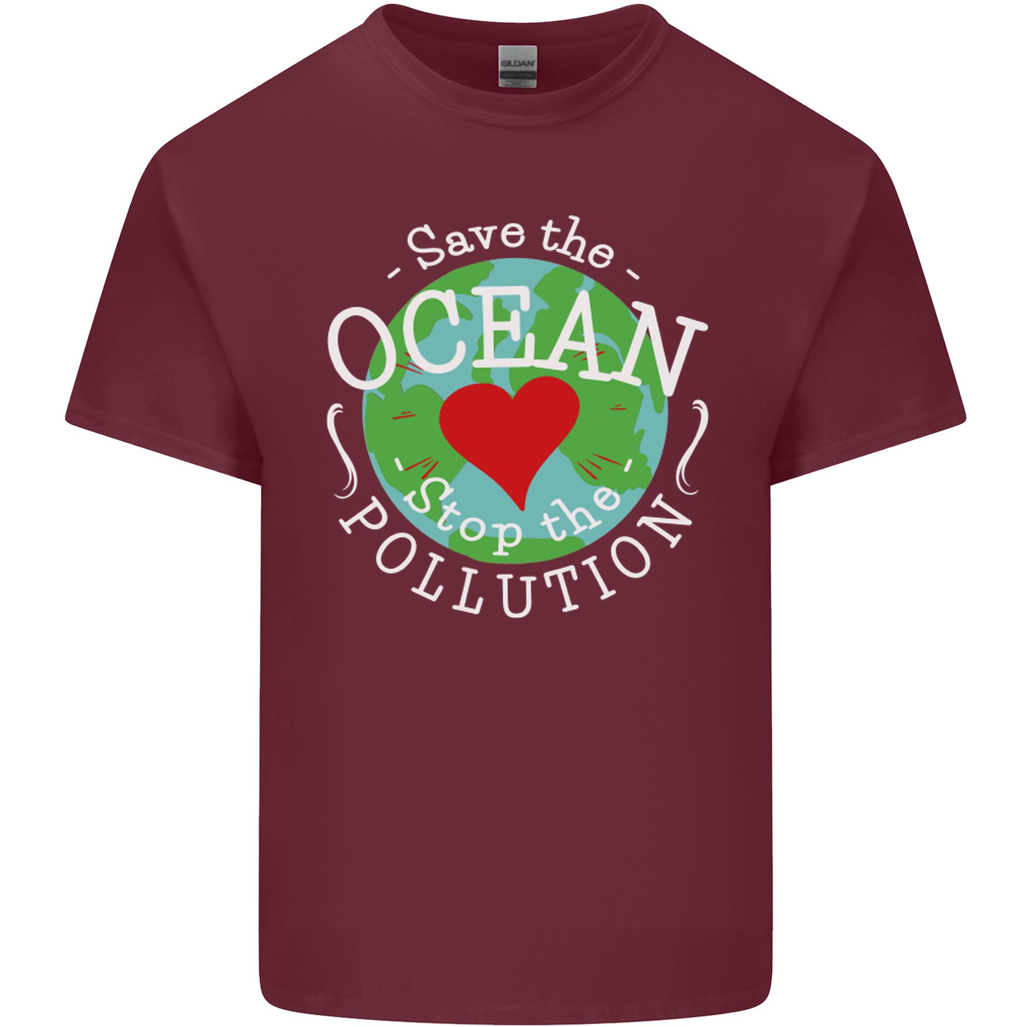 EnvironUnisext Save the Ocean Stop Pollution Unisexs Light Cotton TShirt S
