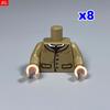 Ungiftig 8 Stück Moc Steine Torso Anzug 4cm Figur Teil Arme Hände Kochkleidung Bausteine Spielzeug Für Kinder Weihnachten Geschenke