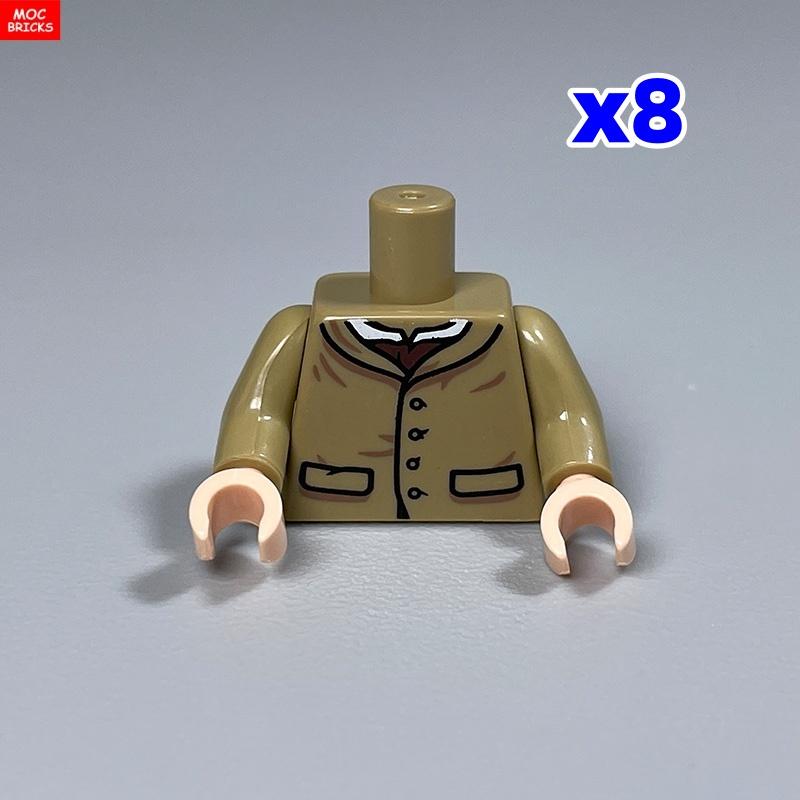 Ungiftig 8 Stück Moc Steine Torso Anzug 4cm Figur Teil Arme Hände Kochkleidung Bausteine Spielzeug Für Kinder Weihnachten Geschenke