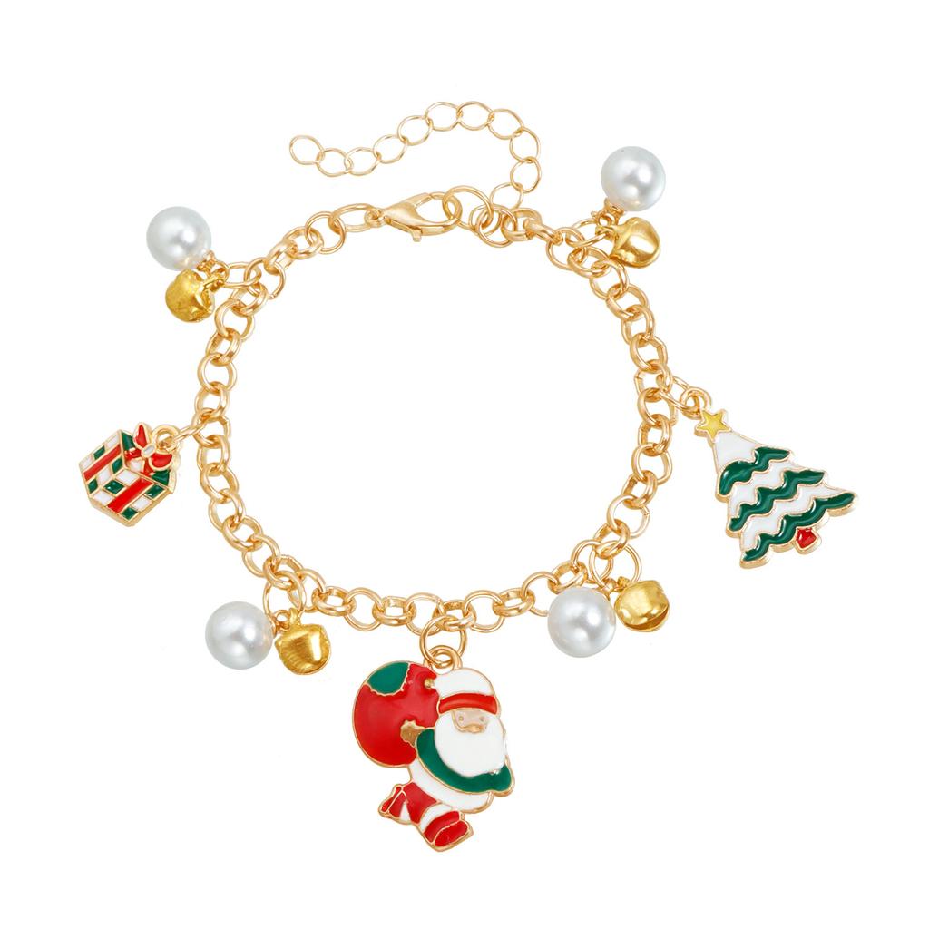 Christmas necklace Christmas tree bell color matching wind choker New Year's party item